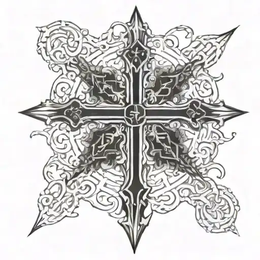 leviathan cross tattoo design idea