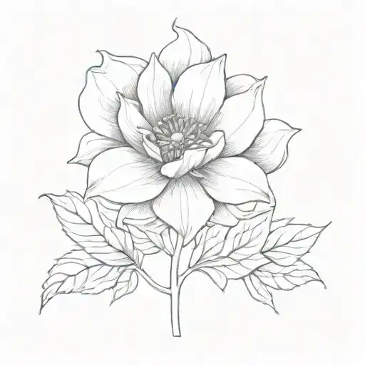 flower with a blank face tattoo design idea