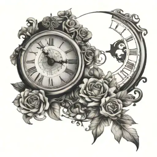 clock ticking with vienna waits for you tattoo design idea