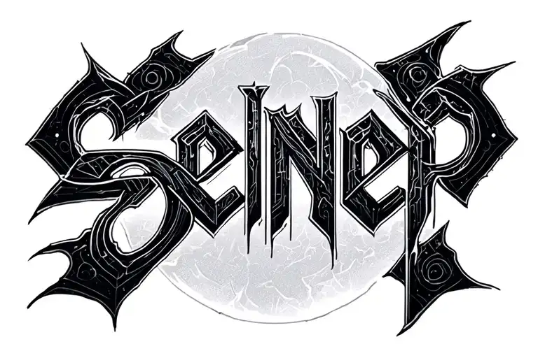 "seinep " cyber sigilism tattoo design idea