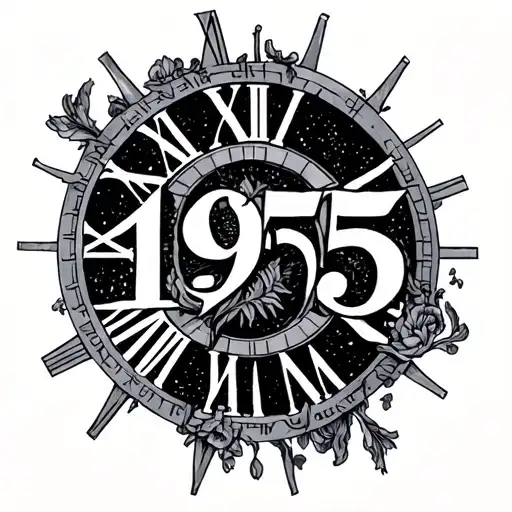 1975 Roman Numerals tattoo design idea