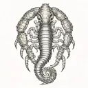 scorpion stinging tattoo design idea