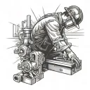 iron worker welding tattoo design idea