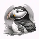 puffin   tattoo design idea