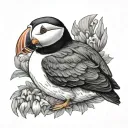 puffin   tattoo design idea