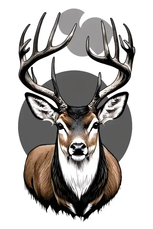 mule deer buck tattoo design idea