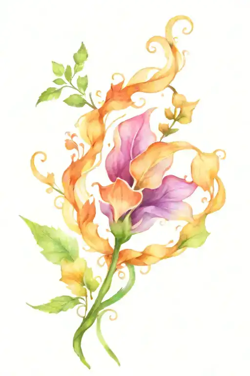 Abide Christian vine tattoo design idea