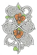 celtic knot 3 leaf clover tattoo design idea