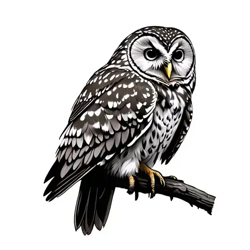 Barred Owl tattoo design idea
