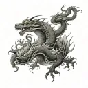 shenron and dragon kaido dragon form tattoo design idea