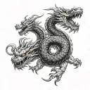 shenron and dragon kaido dragon form tattoo design idea