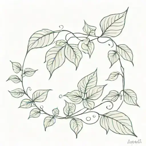 ivy vines tattoo design idea