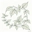 ivy vines tattoo design idea