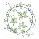 ivy vines tattoo design idea