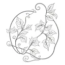 ivy vines tattoo design idea
