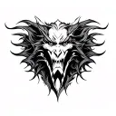 BELIAL with winds tattoo design idea