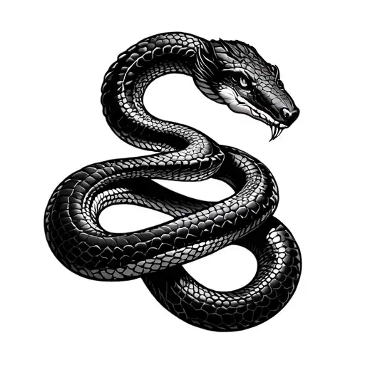 year of the snake  feminine  tattoo design idea