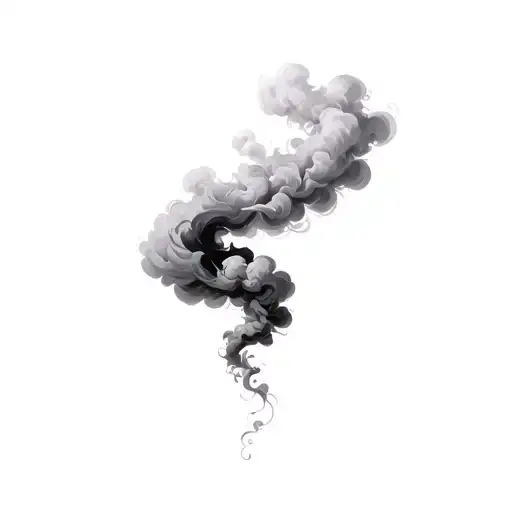 Filler Clouds and Smoke tattoo design idea