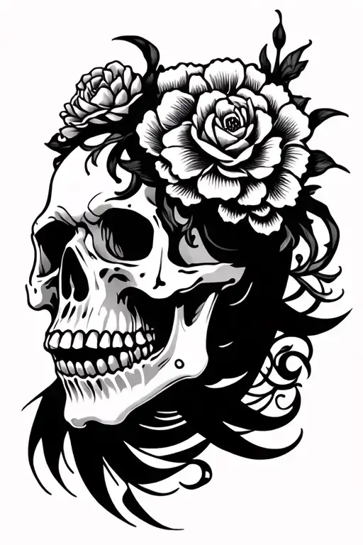 omerta skull tattoo design idea