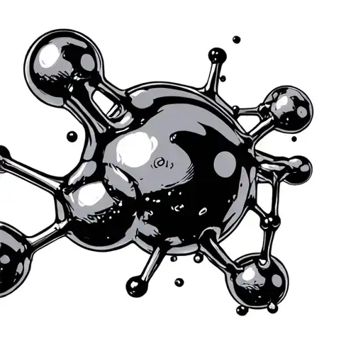 Ketamine Molecule tattoo design idea