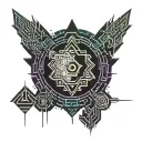 kal bhairav ​​god tattoo design idea