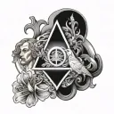 holy trinity tattoo design idea