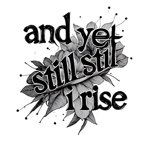 "and yet still i rise." Morse code tattoo design idea