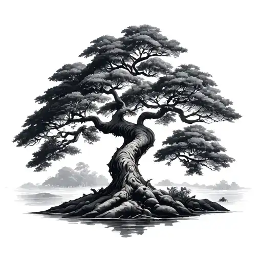 Ceiba Tree tattoo design idea