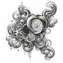 overthinking abstract tattoo design idea