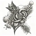 overthinking abstract tattoo design idea