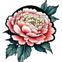 Peonies tattoo design idea