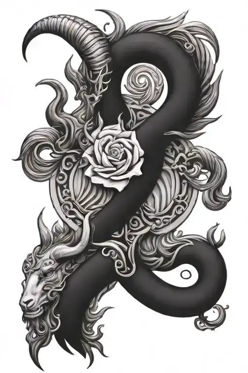 Capricorn Symbol tattoo design idea