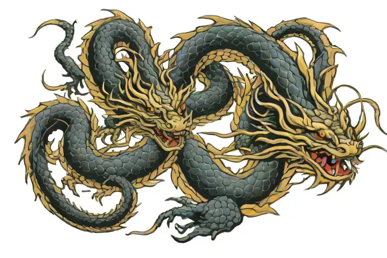 Dragon yin yan scorpion tattoo tattoo design idea