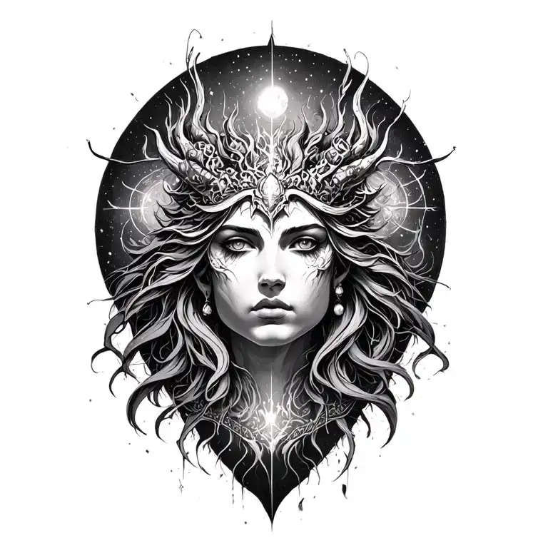 All the gods, all the heavens, all the hells are within you tattoo design idea