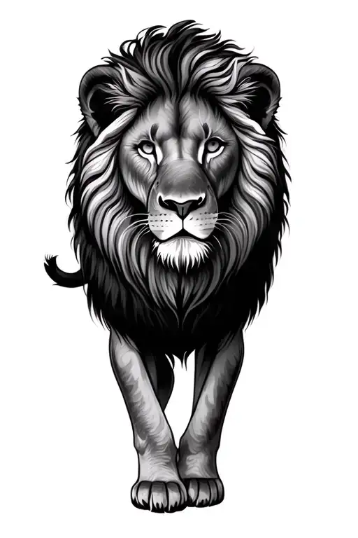 Lion calf sized tatto tattoo design idea