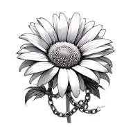 daisy chain wrapped tattoo design idea