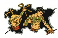 problems having discipline hard work tattoo design idea