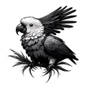 Black Cockatoo tattoo design idea