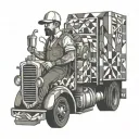 truck driver,  plumber tattoo design idea