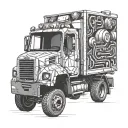 truck driver,  plumber tattoo design idea