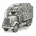 truck driver,  plumber tattoo design idea
