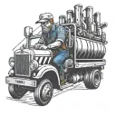 truck driver,  plumber tattoo design idea