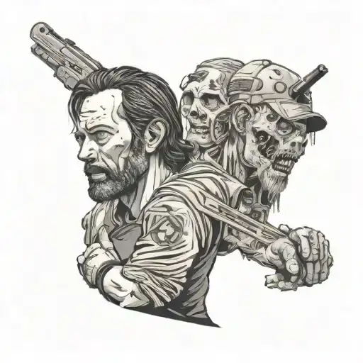 the walking dead tattoo design idea