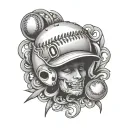 live life like an 0-2 count baseball seams tattoo design idea
