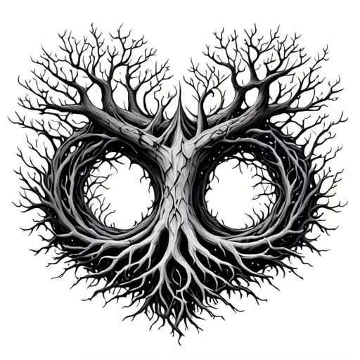 Main Structure of the Design🔴 Shoulder Area (Beginning) → “Roots and Fate”	•	The roots of Yggdrasil will be placed h tattoo design idea