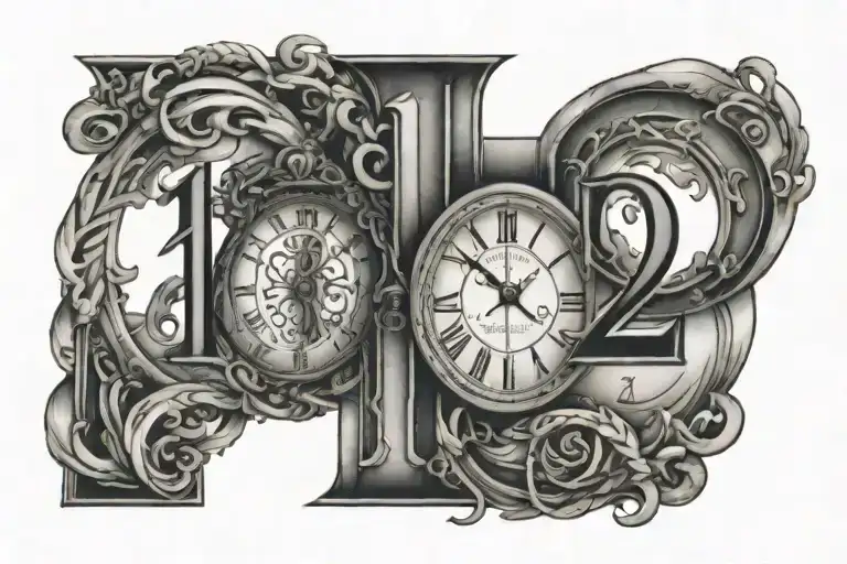 12-31-22 Roman numeral dates tattoo design idea