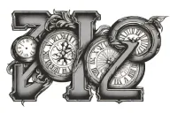 12-31-22 Roman numeral dates tattoo design idea