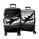 2 suitcases planes tattoo design idea