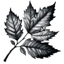 aspen branch leaf tattoo design idea