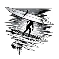surfboard tattoo design idea